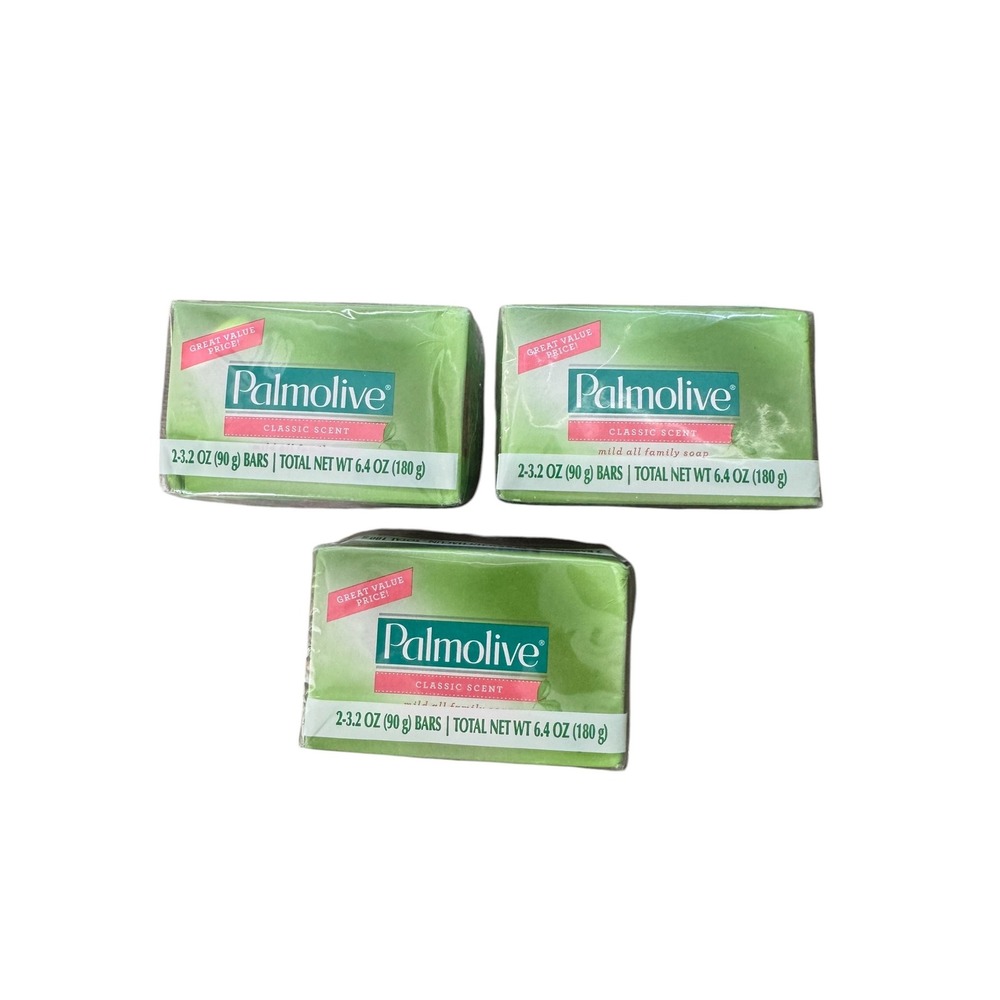 Palmolive Classic Scent Mild All Family Soap 3.2 oz Bars 6 Count 3 Packs of 2